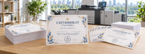 Печать сертификатов большим тиражом