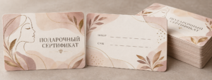 Подарочные сертификаты для салона: как подготовить макет