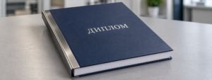 Готовый диплом в физически реалистичном переплёте с металлическим корешком