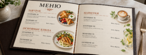 Печать меню большим тиражом