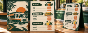 Меню для фудтрака: как собрать компактный макет с ценами