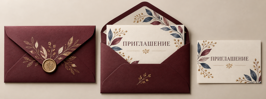 Приглашение в конверте: как подобрать формат и вкладыш для события