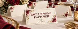 Рассадочные карточки для мероприятия: макет и печать