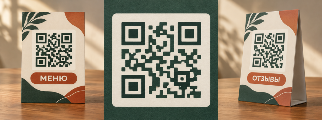 Табличка с QR-кодом для кафе: как подготовить макет к печати